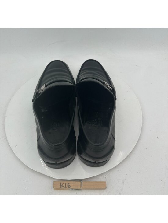 Salvatore Ferragamo Men Size 8 EE Black Leather Buckle Pull On Loafer Shoes main image 9